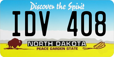 ND license plate IDV408