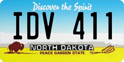 ND license plate IDV411