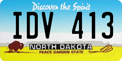 ND license plate IDV413