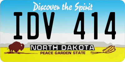 ND license plate IDV414