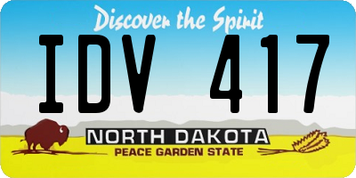 ND license plate IDV417