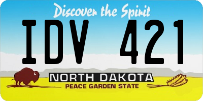 ND license plate IDV421