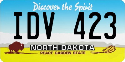 ND license plate IDV423