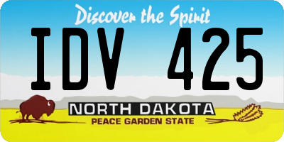 ND license plate IDV425