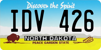 ND license plate IDV426