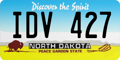 ND license plate IDV427