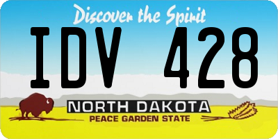 ND license plate IDV428