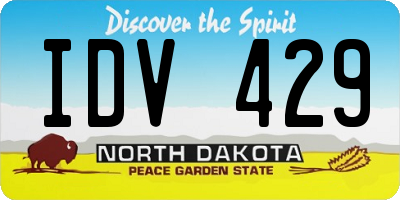 ND license plate IDV429