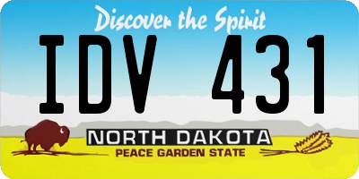 ND license plate IDV431