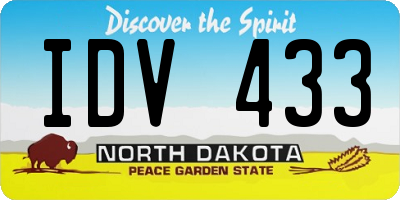 ND license plate IDV433