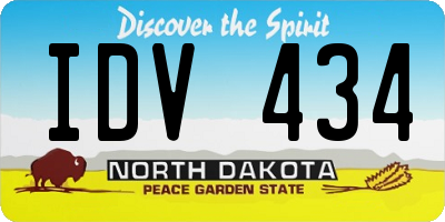 ND license plate IDV434