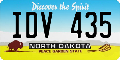 ND license plate IDV435