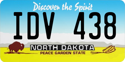 ND license plate IDV438