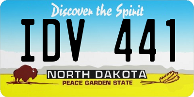 ND license plate IDV441