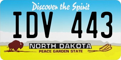 ND license plate IDV443