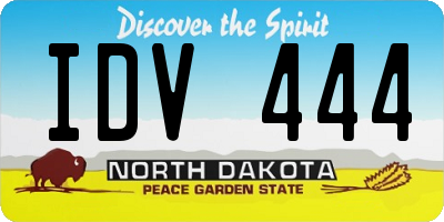 ND license plate IDV444