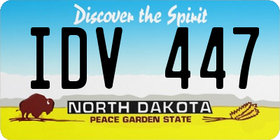 ND license plate IDV447