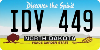 ND license plate IDV449