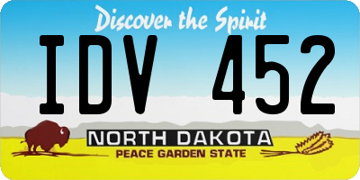 ND license plate IDV452