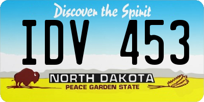 ND license plate IDV453