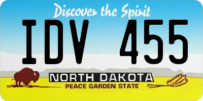 ND license plate IDV455