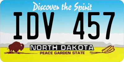 ND license plate IDV457