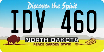 ND license plate IDV460