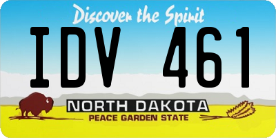 ND license plate IDV461