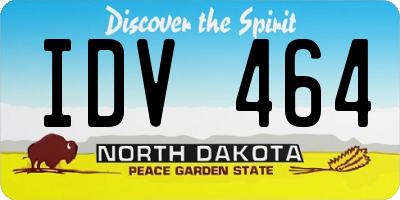 ND license plate IDV464
