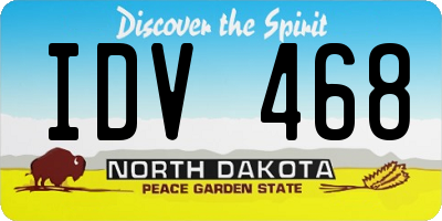 ND license plate IDV468