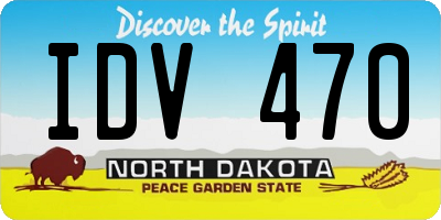 ND license plate IDV470