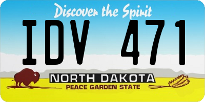 ND license plate IDV471