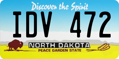 ND license plate IDV472