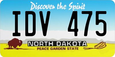 ND license plate IDV475
