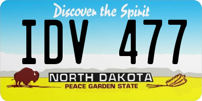 ND license plate IDV477