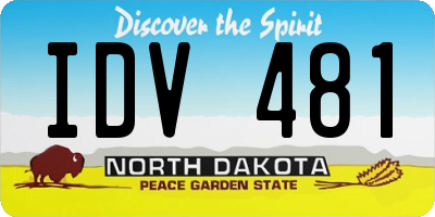 ND license plate IDV481