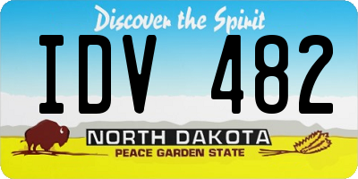 ND license plate IDV482