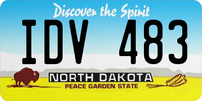 ND license plate IDV483