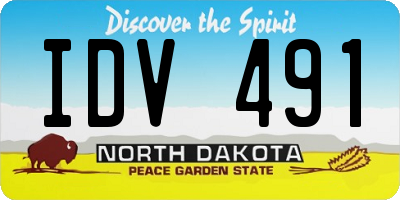 ND license plate IDV491