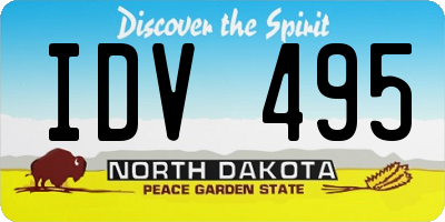 ND license plate IDV495