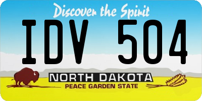 ND license plate IDV504