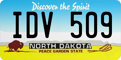 ND license plate IDV509