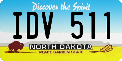 ND license plate IDV511