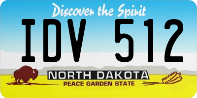 ND license plate IDV512