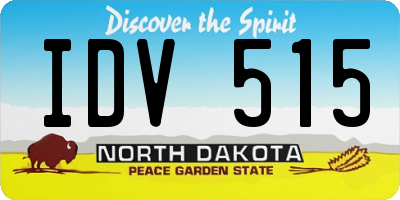 ND license plate IDV515