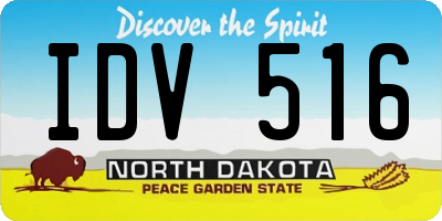 ND license plate IDV516