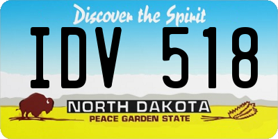 ND license plate IDV518