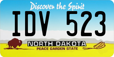 ND license plate IDV523
