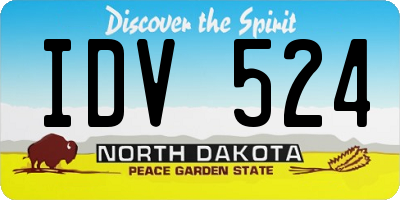 ND license plate IDV524