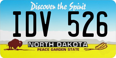 ND license plate IDV526